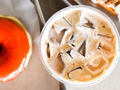 Iced coffee from overhead