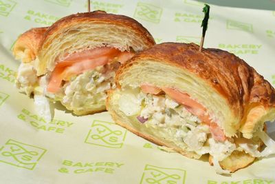 Lunch sandwich with meats and vegetables