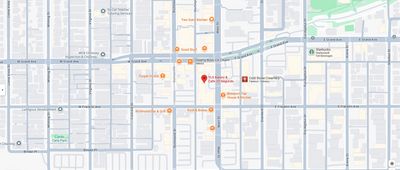 Google Maps image with location pin to YLS Bakery and Cafe in El Segundo